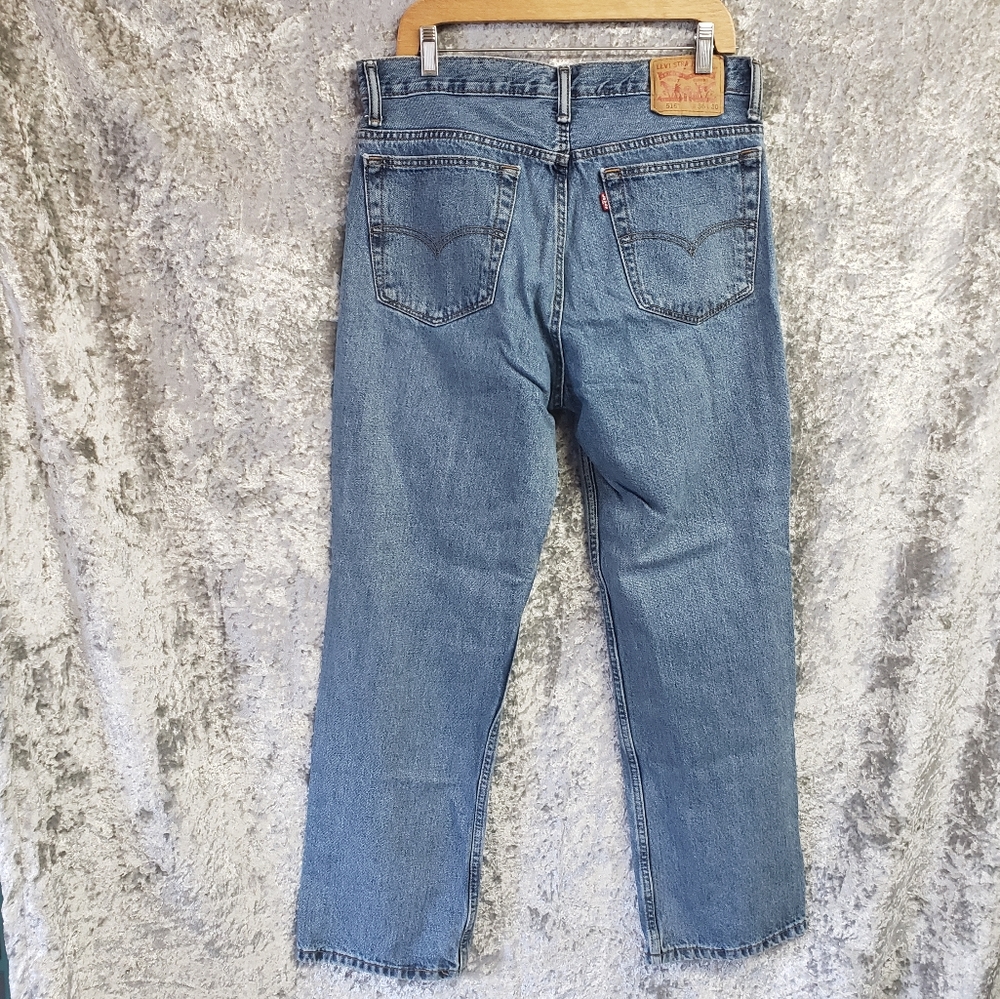 Levis 516 Straight Jeans Light Wash Cotton 36x30 Casual Western